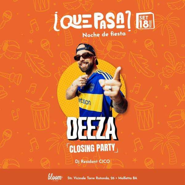 Que Pasa Noche de Fiesta Bloom Beach Bar Molfetta