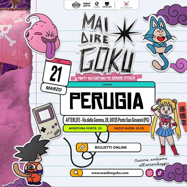 Mai Dire Goku - la Cartoon Experience Afterlife live club - sala concerto