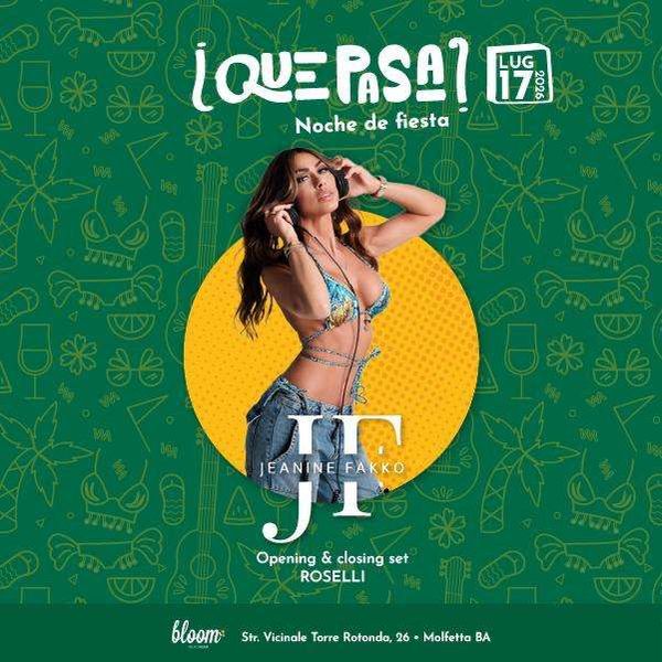 Que Pasa Noche de Fiesta Bloom Beach Bar Molfetta