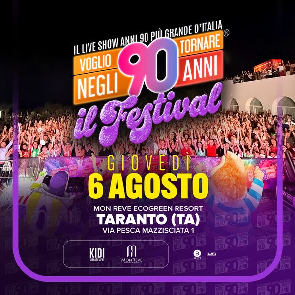 Voglio tornare negli anni 90 Mon Reve Taranto