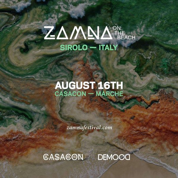 Zamna on the beach alongside Demood Casacon Sirolo