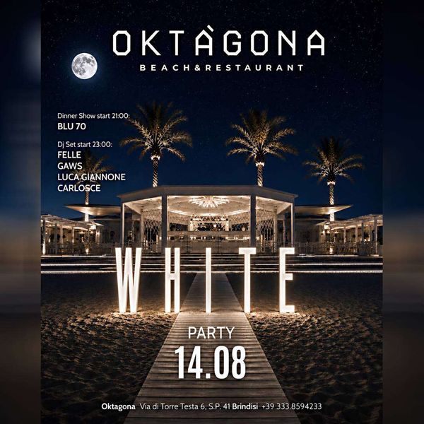 White Party Oktagona beach and restaurant Brindisi