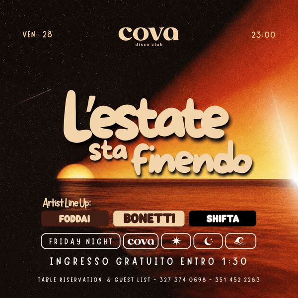 L'Estate Sta Finendo at Cova Beach Club Cova Beach Club Sorso