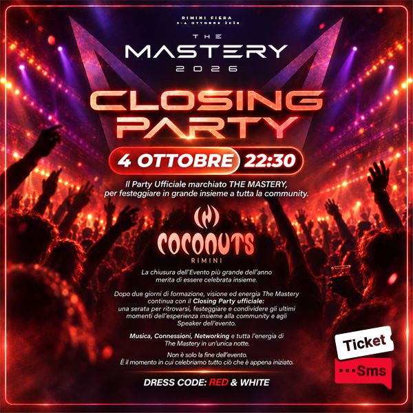 The Mastery 2026 Closing Party Coconuts Rimini