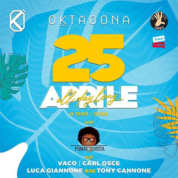 25 Aprile - All Day Long Oktagona beach and restaurant