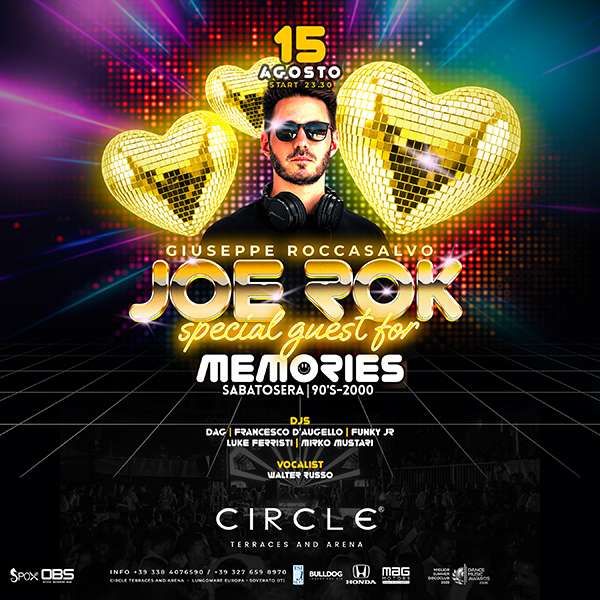 Memories 90-2000 special guest Giuseppe Roccosalvo Circle Club Soverato