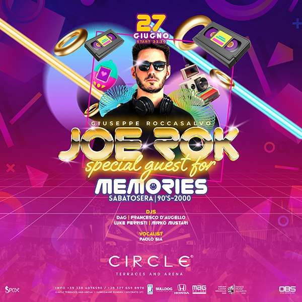 Memories 90-2000 special guest Giuseppe Roccosalvo Circle Club Soverato