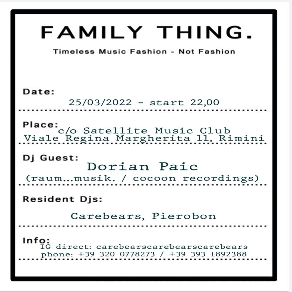FAMILY THING. SATELLITE MUSICLUB