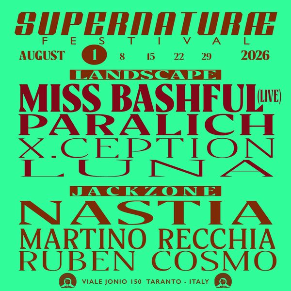Supernaturae Fest At Sound Department W/ Miss Bashful (Live), Paralich And Nastia SOUND DEPARTMENT 