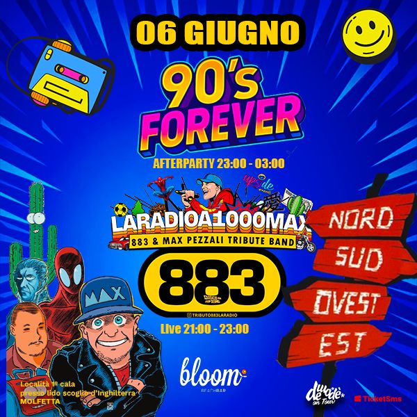 90s Forever - La Radio a 1000 max    Bloom Beach Bar