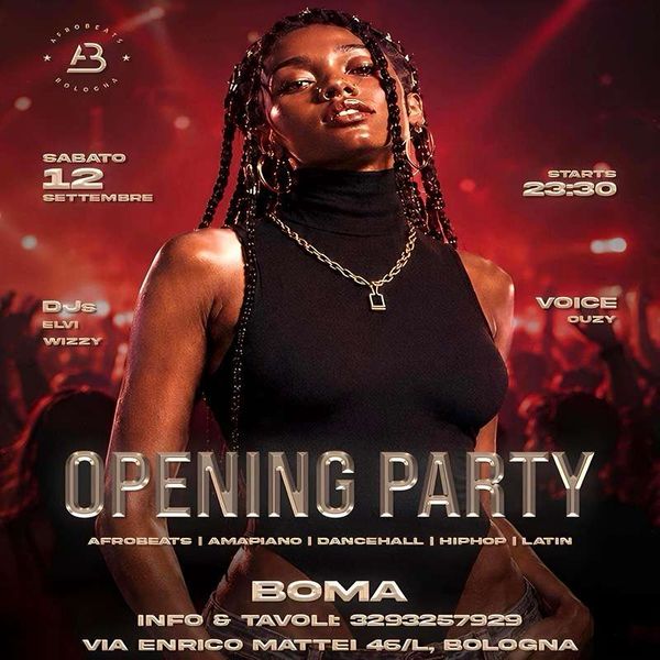 Afrobeats Bologna Opening Party BoMa QRoom Bologna