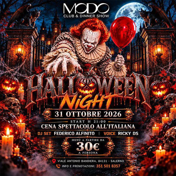 Halloween Night Modo Club & Dinner show Salerno