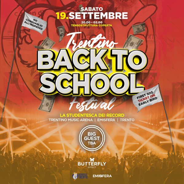 Trentino Back To School Festival 2026 Trentino Music Arena | BOM. Disco Arena TRENTO