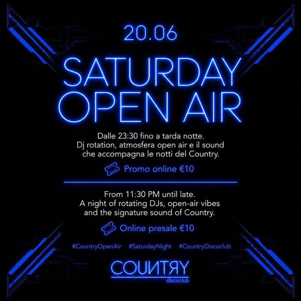 Saturday Open Air Country DiscoClub PALERMO