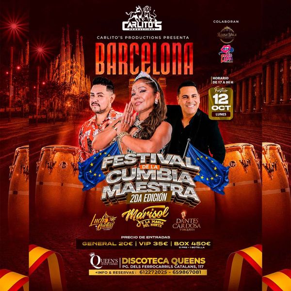 Festival Cumbia Maestra Discoteca QueenS Barcellona