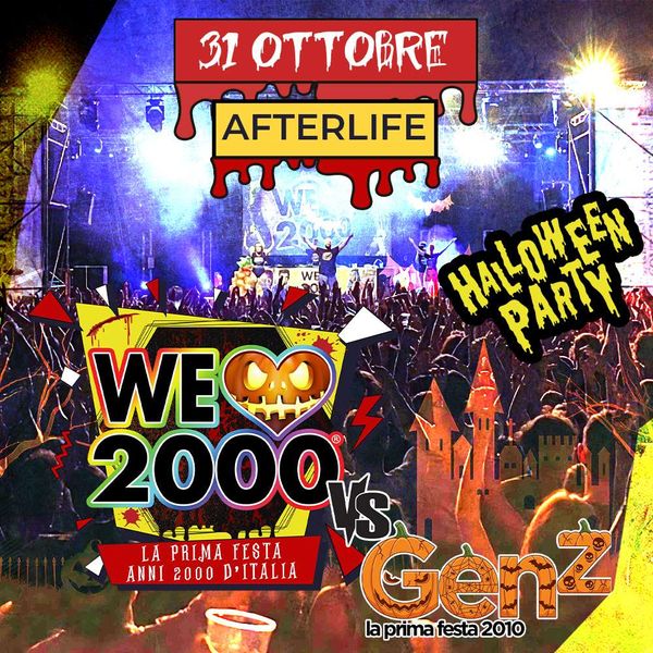 Welove2000 Gen Z Halloween Party Afterlife Live Club Sala Dj