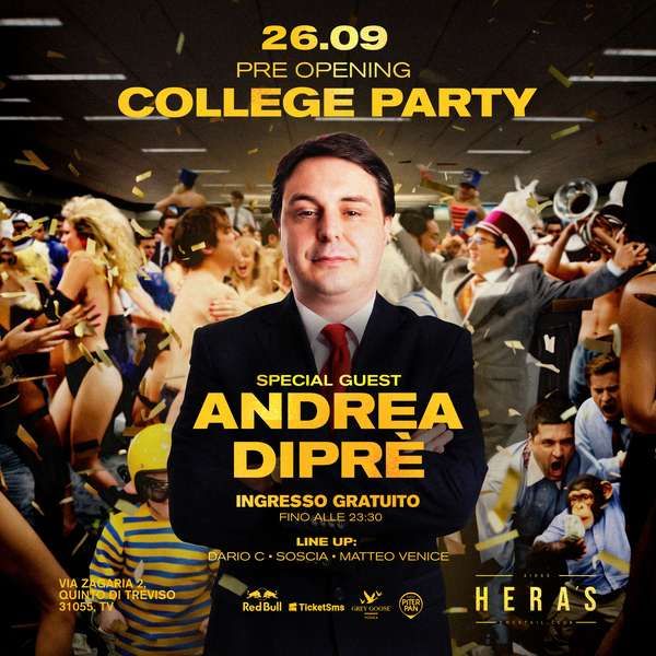 Hera's - College Party w/Andrea Diprè Heras Cocktail Club via zagaria 2
