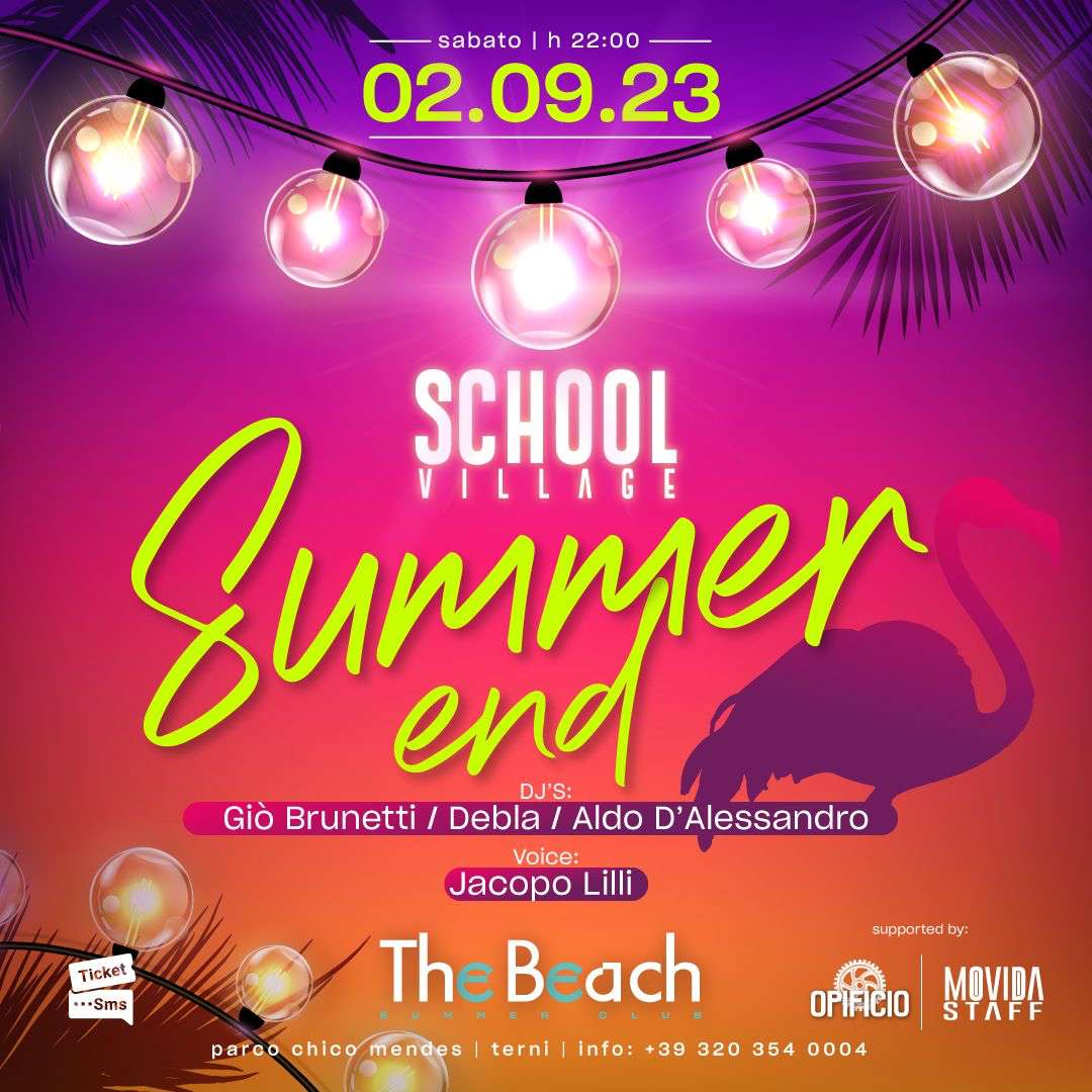 SCHOOL VILLAGE SUMMER END The Beach Parco Chico Mendes