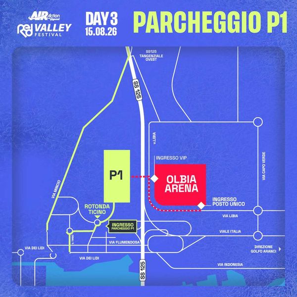 Parcheggio P1 DAY THREE - Red Valley Festival  Parcheggio P1 - Olbia Arena Olbia