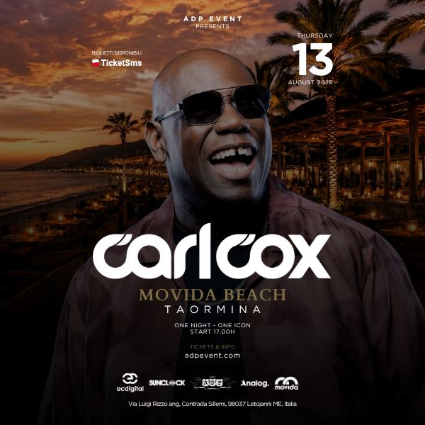 Carl Cox On The Beach Movida Beach Club Letojanni