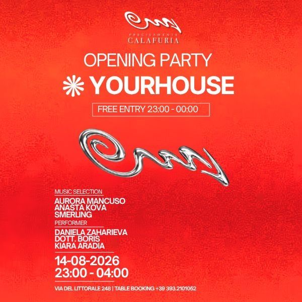 YourHouse - Opening party  Precisamente a Calafuria Livorno