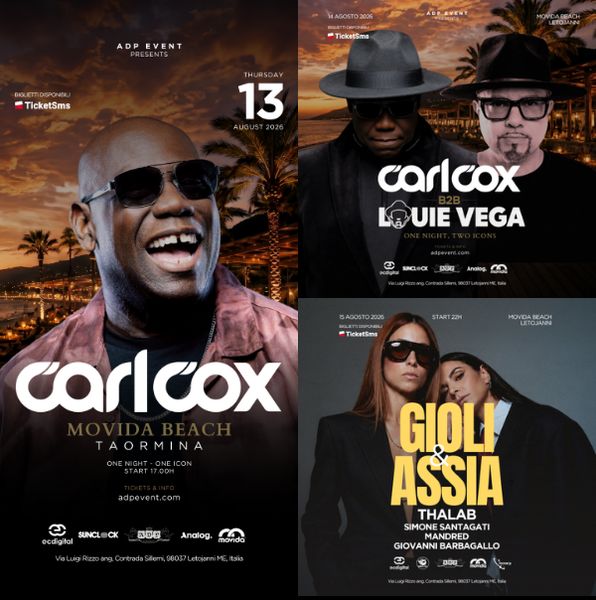 13/14/15 Carl Cox, Louie Vega, Gioli & Assia Movida Beach Club